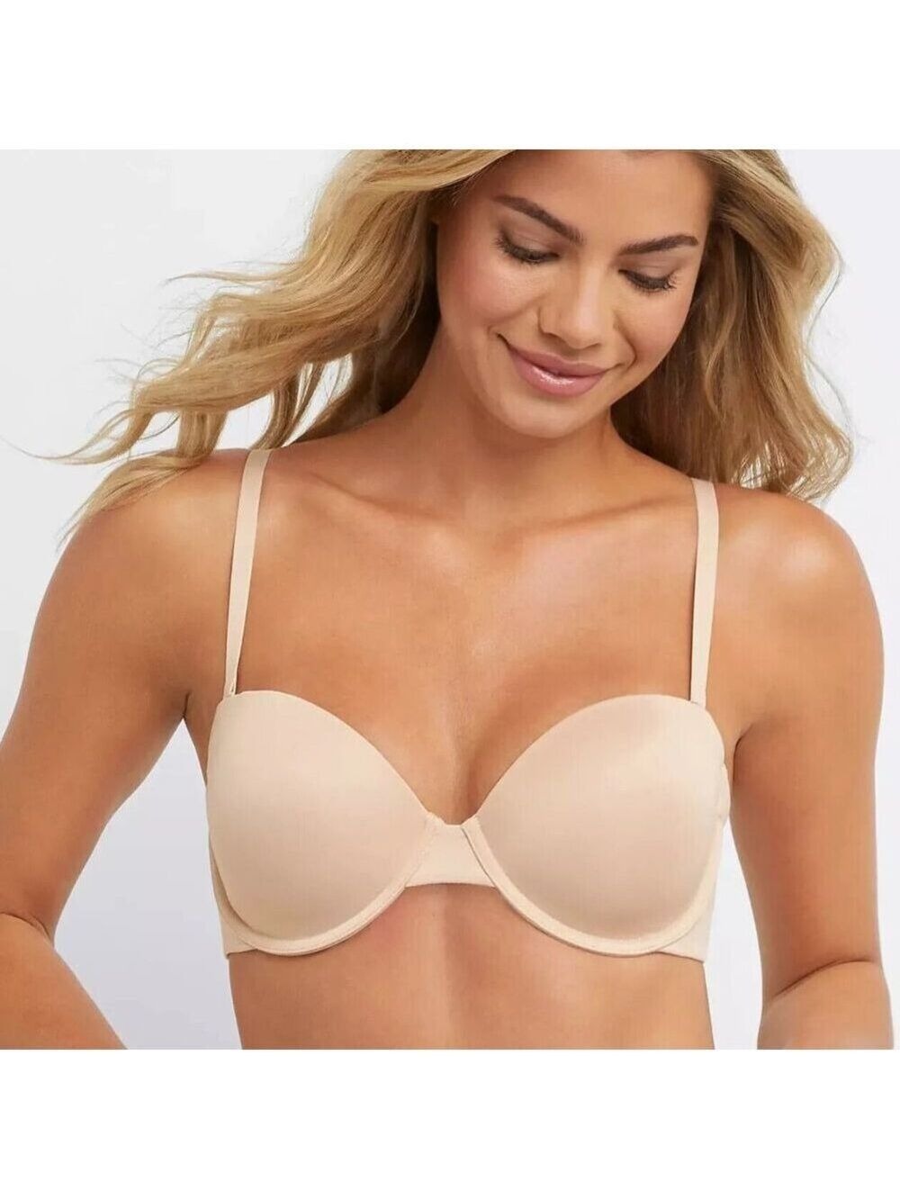 Maidenform Side Smoothing Strapless Underwire Bra Paris Nude 36C SE6900 NWOT